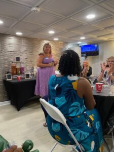 woman speaking to group