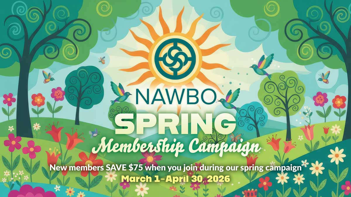 nawbo logo as a sun